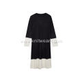 Women's Knitted Loungewear Homewear Color Block Dress